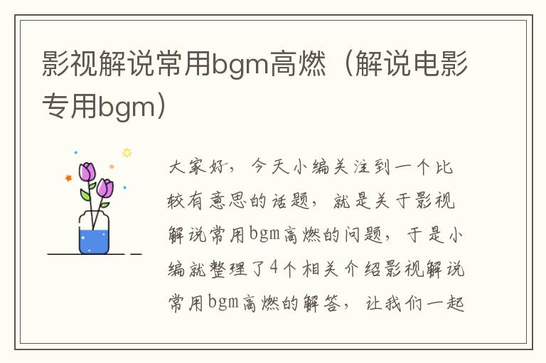 影视解说常用bgm高燃（解说电影专用bgm）