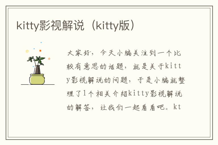 kitty影视解说（kitty版）