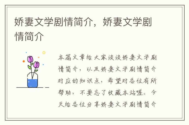 娇妻文学剧情简介，娇妻文学剧情简介