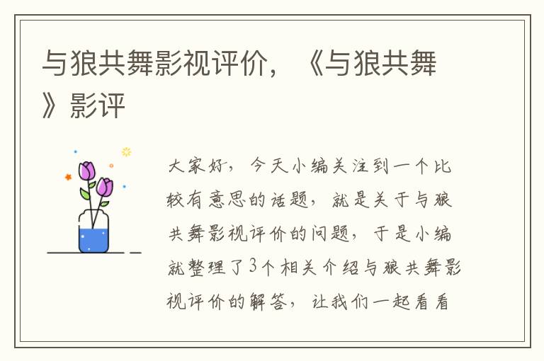 与狼共舞影视评价，《与狼共舞》影评