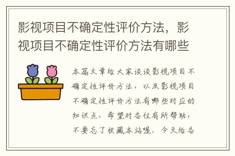 影视项目不确定性评价方法，影视项目不确定性评价方法有哪些