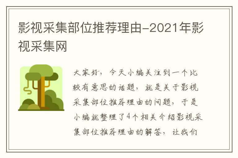 影视采集部位推荐理由-2021年影视采集网